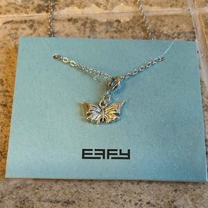 Effy Silver Butterfly Pendant Necklace NWY